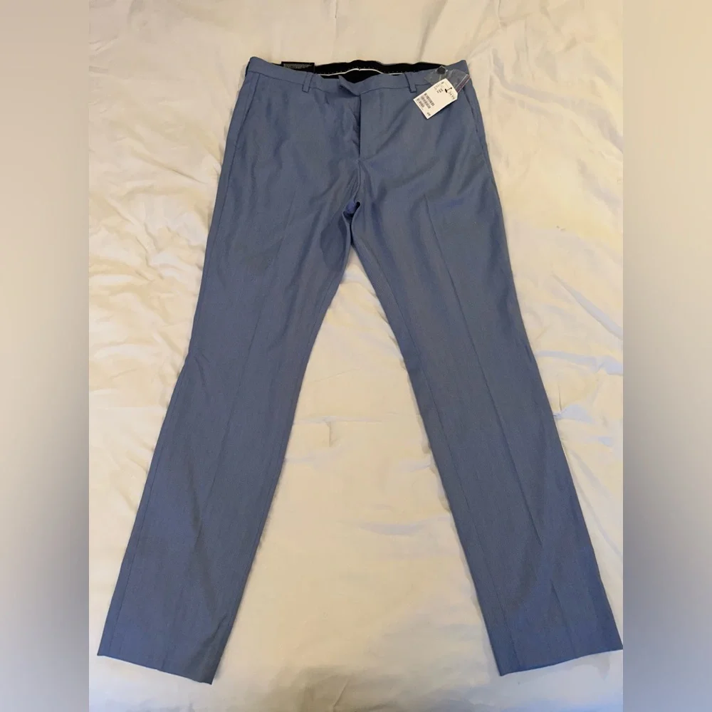 H&M dress pants, light blue, size 34R, new with tags